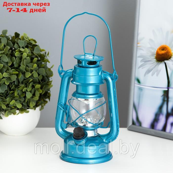 Керосиновая лампа декоративная лазурный 9,5х13,5х18,5 см - фото 5 - id-p207532269