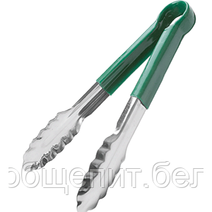 Щипцы зеленая ручка «Проотель» сталь,резина; L=240/85,B=40мм - фото 1 - id-p28898147
