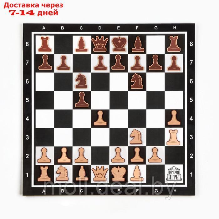 Демонстрационные шахматы "Время игры" на магнитной доске, 32 шт, поле 40 х 40 см, чёрные - фото 1 - id-p207538425