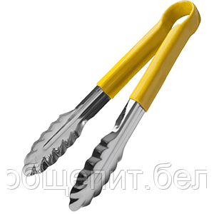 Щипцы желтая ручка «Проотель» сталь,резина; L=240/85,B=40мм - фото 1 - id-p28898154