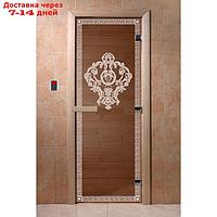 Дверь "Версаче", размер коробки 190 × 70 см, левая, цвет бронза