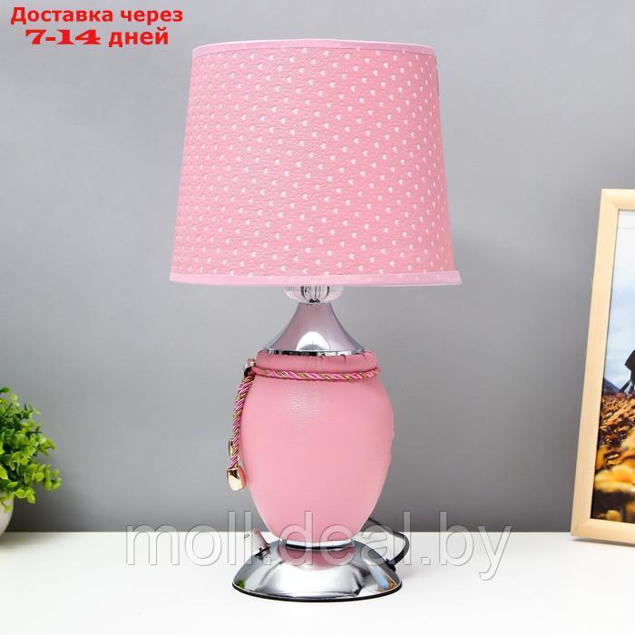 Настольная лампа "Шагрень" Е27 40Вт диммер розовый 22,5х22,5х45см - фото 4 - id-p207533387