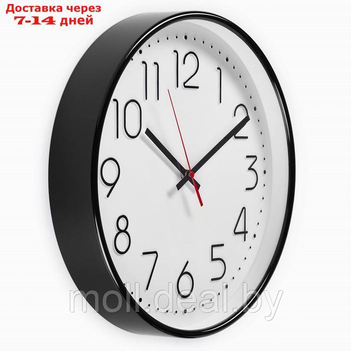 Часы настенные, серия: Классика, плавный ход, d-30.5 см, черные - фото 2 - id-p207538565