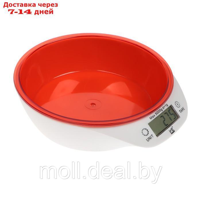 Весы кухонные Irit IR-7117, электронные, до 5 кг, красные - фото 3 - id-p207532465