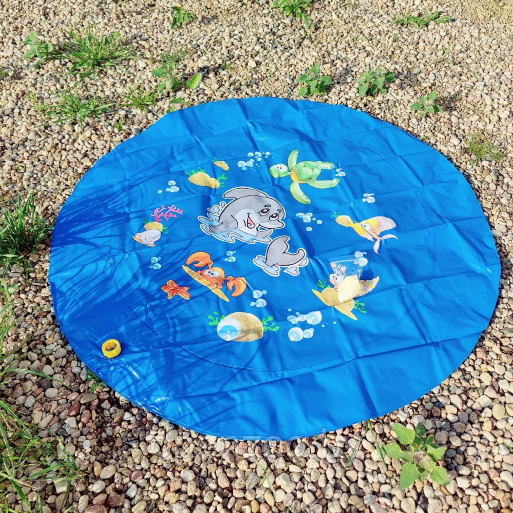 Игровой мини бассейн фонтанчик для детей на лето (ПВХ, диаметр 100 см) - фото 7 - id-p207593223