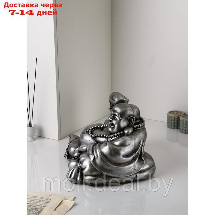 Фигура "Нэцкэ", полистоун, 25 см, серебро, Иран - фото 2 - id-p207538604