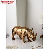 Фигура "Носорог", полистоун, 32см, золото, Иран