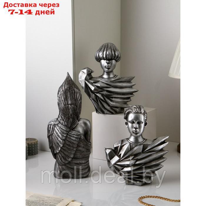 Набор фигур "Женщина воин", полистоун, 42 см, серебро, Иран - фото 1 - id-p207538669