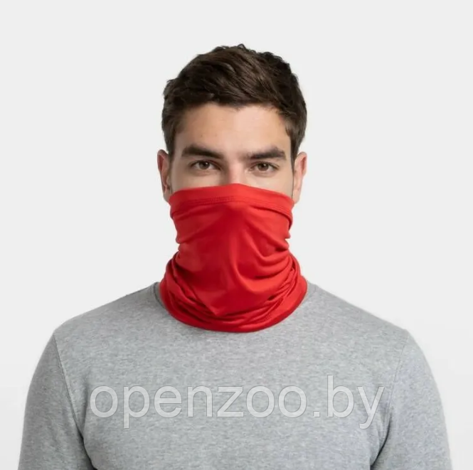 Шарф - труба на лицо Neck Gaiter / Универсальный бафф 16 вариантов ношения / Снуд / Бандана Бежевый - фото 5 - id-p207593239