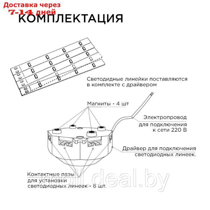 Модуль LED 220В 16Вт SMD5730 IP30 1200Лм 3000К Ø22см - фото 10 - id-p207108009