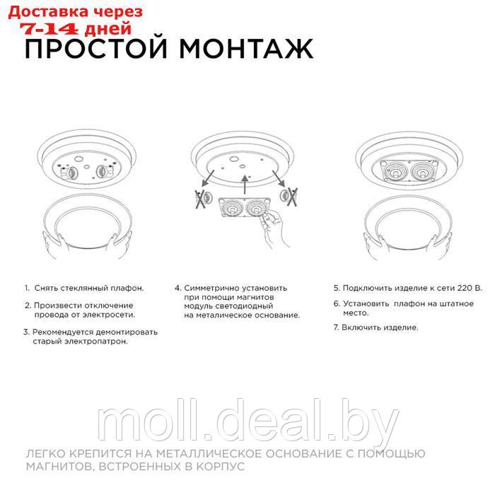 Модуль LED 24Вт 4000К 80Лм/Вт 220В SMD2835 IP20 120*63мм с линзой - фото 8 - id-p207108016