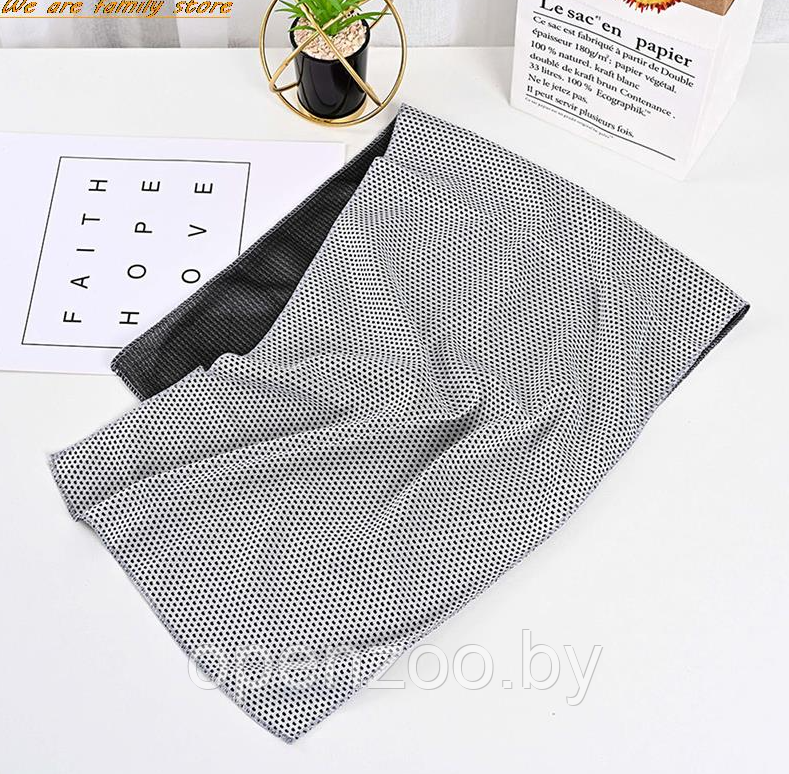 Спортивное охлаждающее полотенце Super Cooling Towel Серый - фото 2 - id-p207593248