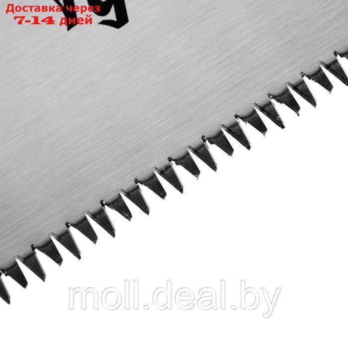 Ножовка по дереву ТУНДРА, 2К рукоятка, 3D заточка, большой зуб 8 мм, 5-6 TPI, 500 мм - фото 4 - id-p207534690