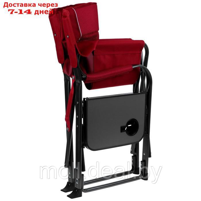 Кресло туристическое стол с подстаканником, 63 х 47 х 94 см, цвет красный - фото 4 - id-p207533622