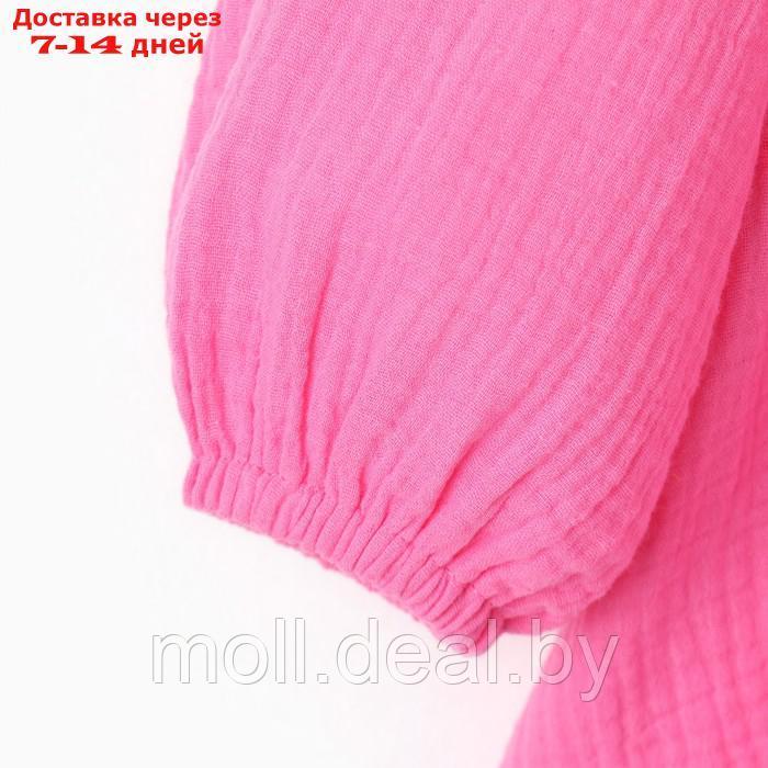 Платье детское с дл. рукавом KAFTAN "Муслин", р.34 (122-128 см) розовый - фото 9 - id-p207532638