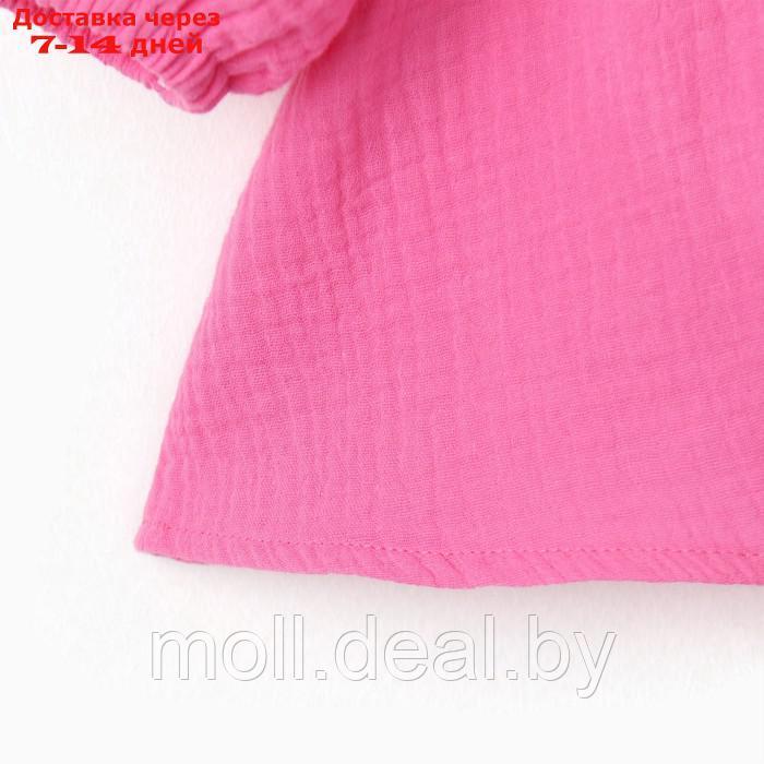 Платье детское с дл. рукавом KAFTAN "Муслин", р.34 (122-128 см) розовый - фото 10 - id-p207532638