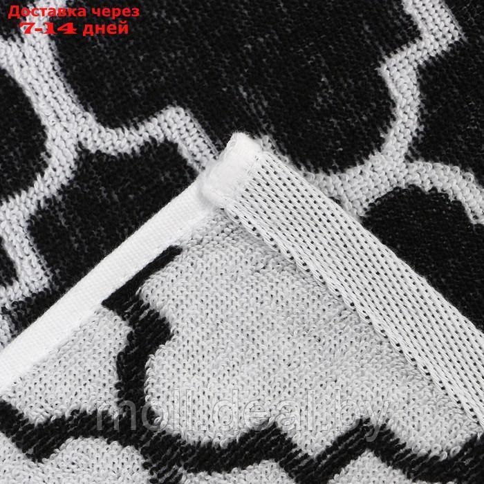 Полотенце махровое Этель "Ornament" белое на чёрном, 50х90 см, 100% хл, 420 гр/м2 - фото 5 - id-p207534766