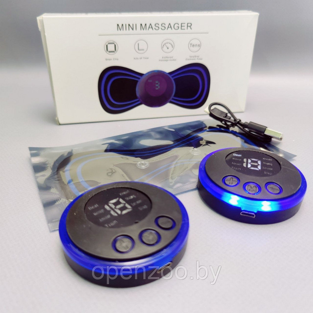 Массажер миостимулятор - лимфодренажный электрический для тела Mini Massager EMS (8 видов массажа, 19 уровней - фото 3 - id-p207593268