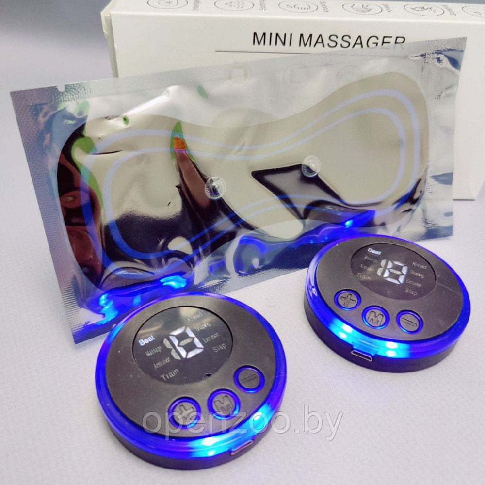 Массажер миостимулятор - лимфодренажный электрический для тела Mini Massager EMS (8 видов массажа, 19 уровней - фото 7 - id-p207593268