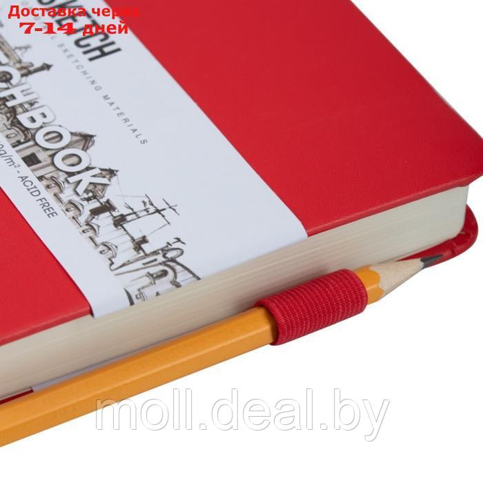 Скетчбук Sketchmarker, 120 х 120 мм, 80 листов, красный, блок 140 г/м2 - фото 5 - id-p207108109