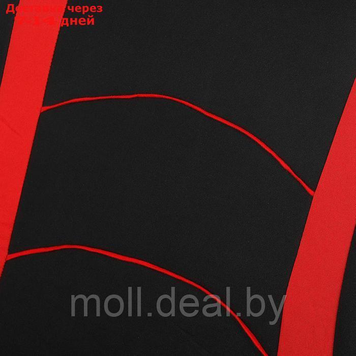 Чехлы автомобильные универсальные 9 предметов, черные - красные вставки, М5, H series - фото 3 - id-p207535771