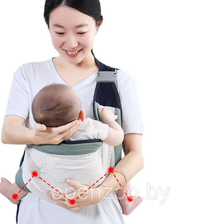 Слинг - переноска для малыша Baby Sling / Эрго - рюкзак через плечо от 0 месяцев - фото 7 - id-p207593282