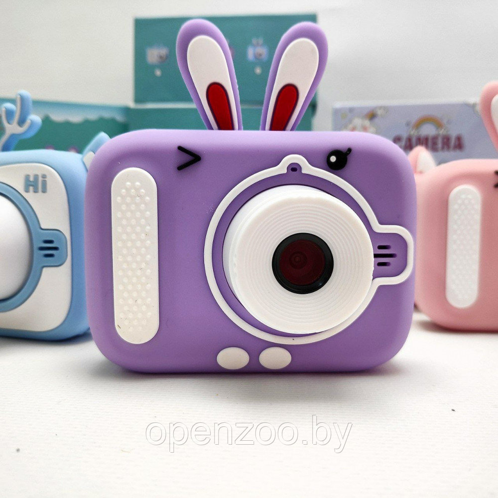 Детский цифровой мини фотоаппарат Childrens fun Camera (экран 2 дюйма, фото, видео, 5 встроенных игр) Розовый - фото 4 - id-p207593302