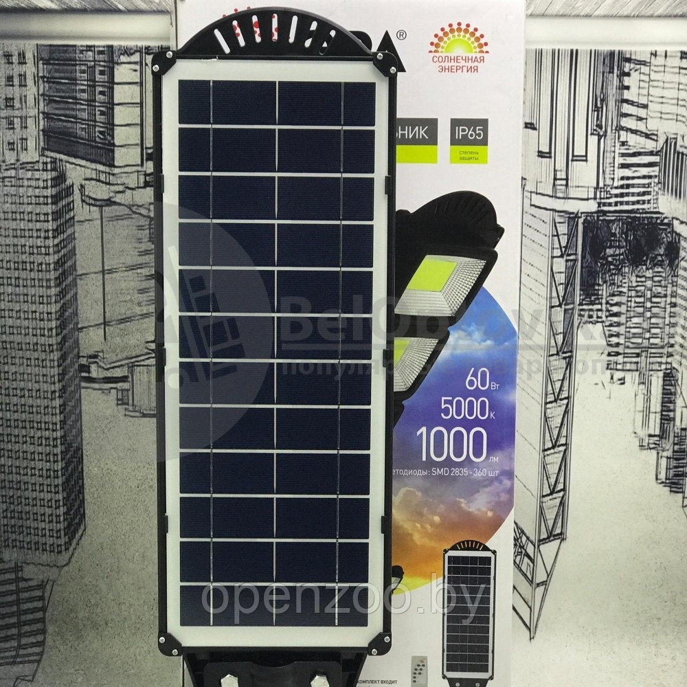 Светильник консольный уличный ЭРА на солнечной батарее ERAKSS60-01 с пультом ДУ,60W,с датчик. движ., ПДУ, - фото 4 - id-p207594737