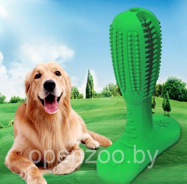 Зубная щетка для животных Toothbrush (размер М) / Игрушка - кусалка зубочистка для мелких и средних пород - фото 6 - id-p207593323