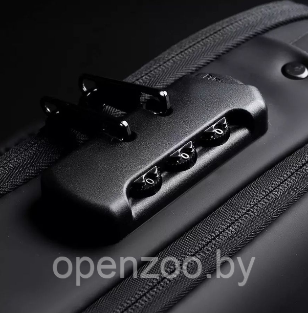 Сумка - рюкзак через плечо Fashion с кодовым замком и USB / Сумка слинг / Кросc-боди барсетка Серый с - фото 4 - id-p207593335