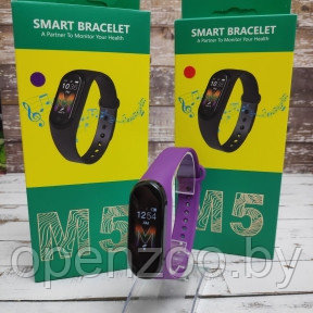 Фитнес-браслет Smart М5 с функцией тонометра Фиолетовый - фото 1 - id-p207595180