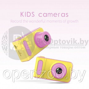 Детский фотоаппарат Kids Camera Summer Vacation Розовый