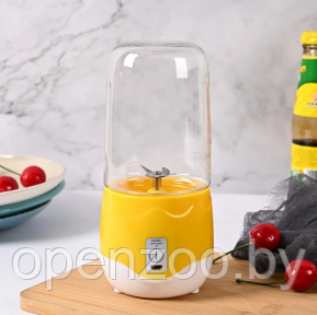 Портативный мини блендер для смузи и коктейлей Portable Juice Blender DM-888 ( емкость 400 ml) Желтый - фото 1 - id-p207593373