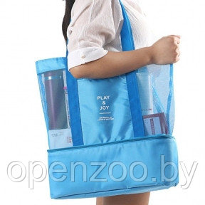 Летняя сумка для пляжа PlayJoy (термосумка) Голубая - фото 1 - id-p207596666