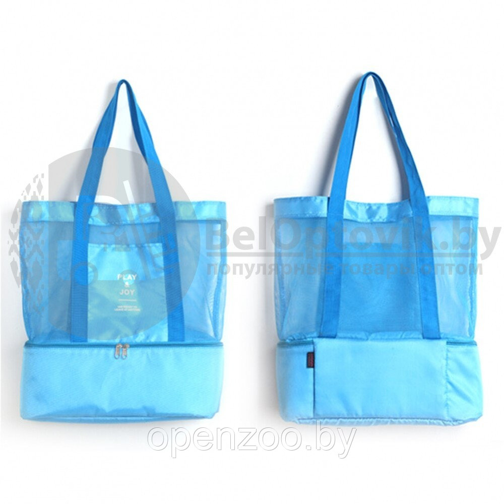 Летняя сумка для пляжа PlayJoy (термосумка) Голубая - фото 7 - id-p207596666