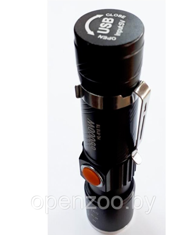 Светодиодный фонарь YYC-616-T6 с встроенным литиевым аккумулятором / USB-зарядка, ZOOM увеличение свечения / 3 - фото 4 - id-p207593386