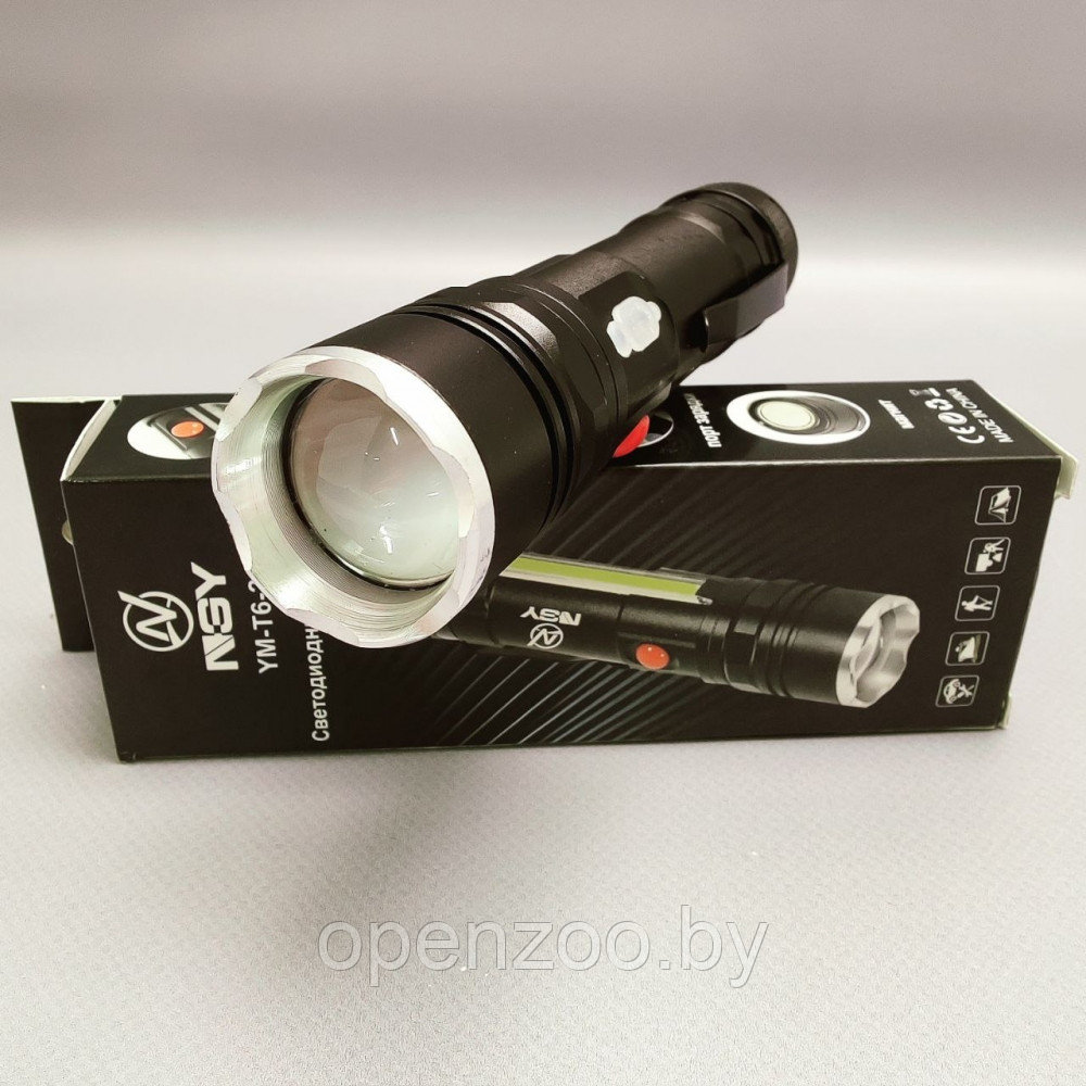 Светодиодный фонарь с магнитным держателем / Аккумулятор USB-зарядка / 4 режима свечения NSY YM - T6 - 26 - фото 2 - id-p207593388