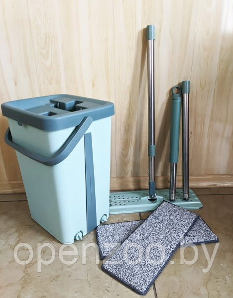 УЦЕНКА Швабра с ведром 12 л. и автоматическим отжимом - комплект для уборки Триумф Pro Max Flat Mop Self Wash - фото 7 - id-p207593397