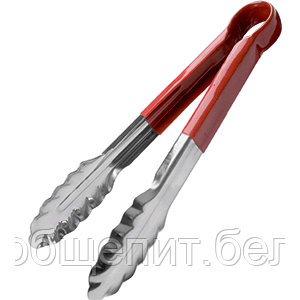 Щипцы красная ручка «Проотель» сталь,резина; L=240/85,B=40мм