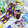 Мочалка цветная для тела Гарант Чистоты, полипропиленовая Семицвет (вязка петельками), фото 4
