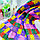 Мочалка цветная для тела Гарант Чистоты, полипропиленовая Семицвет (вязка петельками), фото 7