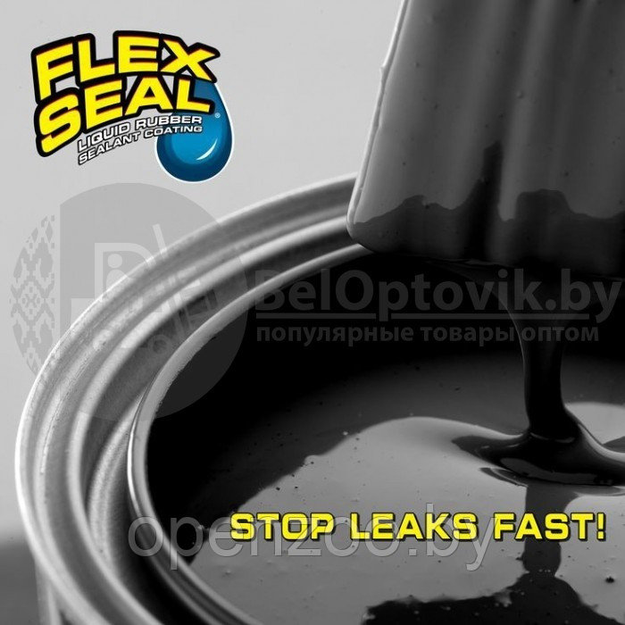 Клей-герметик Жидкая резина Водонепроницаемый FLEX SEAL LIQUID 473 мл. Черный - фото 6 - id-p207595197