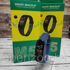 Фитнес-браслет Smart М5 с функцией тонометра Синий - фото 1 - id-p207595198