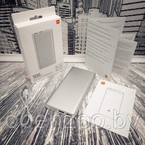 Внешний аккумулятор Xiaomi Mi Power Bank 3, 10000мАч 2xUSB, 1xUSB-C, 2.1А, серебристый ОРИГИНАЛ - фото 1 - id-p207597102