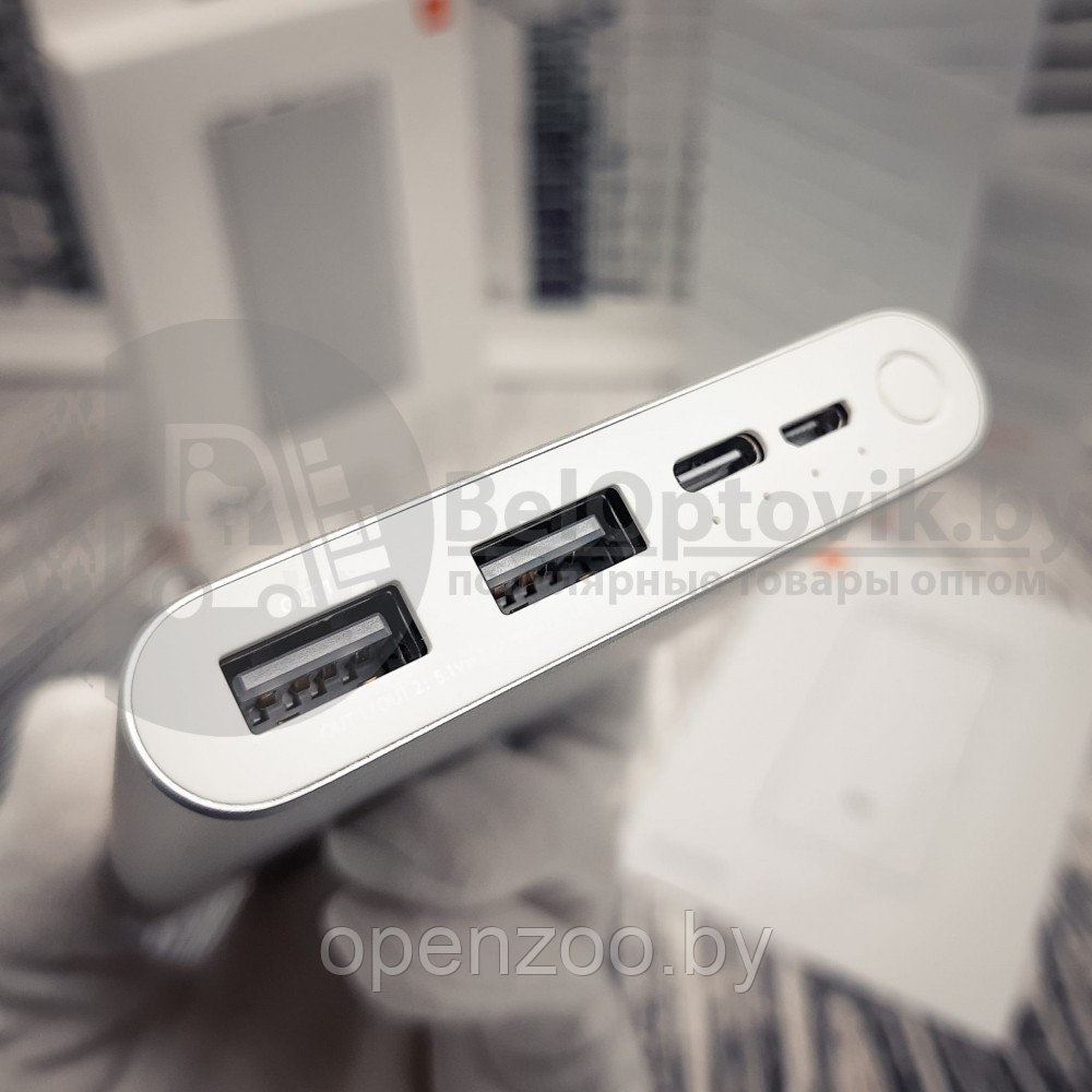 Внешний аккумулятор Xiaomi Mi Power Bank 3, 10000мАч 2xUSB, 1xUSB-C, 2.1А, серебристый ОРИГИНАЛ - фото 5 - id-p207597102