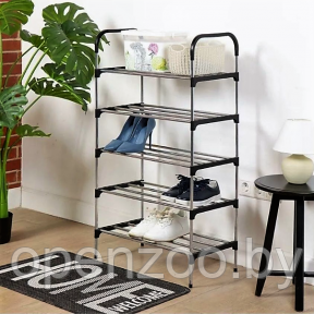 Полка для обуви металлическая Easy Shoe Rack / Этажерка / Обувница напольная 5 ярусов 110х55х30см. - фото 1 - id-p207593414