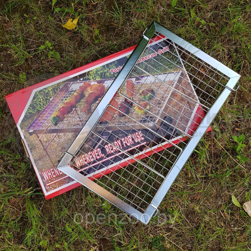 Мангал - барбекю (решетка) Portable Barbecue Grill металлический с решеткой гриль. Складной, портативный - фото 6 - id-p207595199
