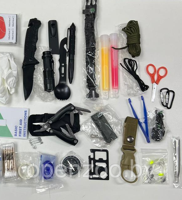 Тактическая сумка - аптечка укомплектованная 32 предмета / дорожный подсумок - аптечка для выживания / серая - фото 2 - id-p207593417