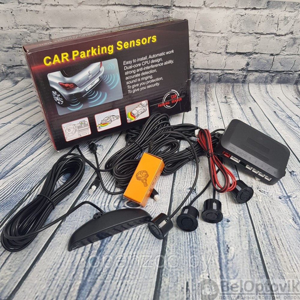 Парктроник Car Parking Sensor (4 датчика) Черный New Version - фото 9 - id-p207595884