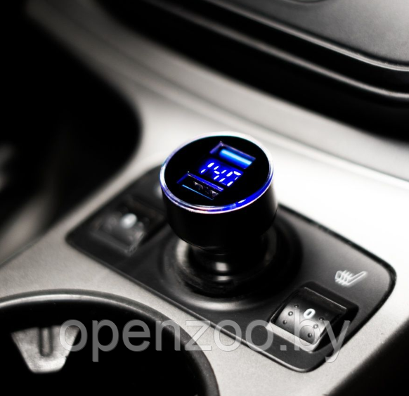 Автомобильное зарядное устройство в прикуриватель Car Charger USBPD, 3.0 LED- дисплей / зарядка двух - фото 5 - id-p207593426